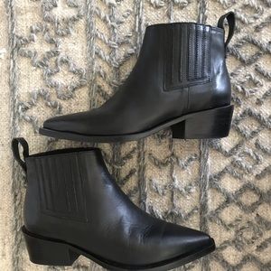 FEBO leather booties, like new